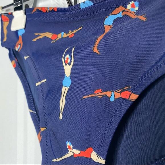 aerie Aquabatix Diver Bikini Bottoms XXS Navy Blue Swimwear Novelty Rare Women's - Picture 4 of 8
